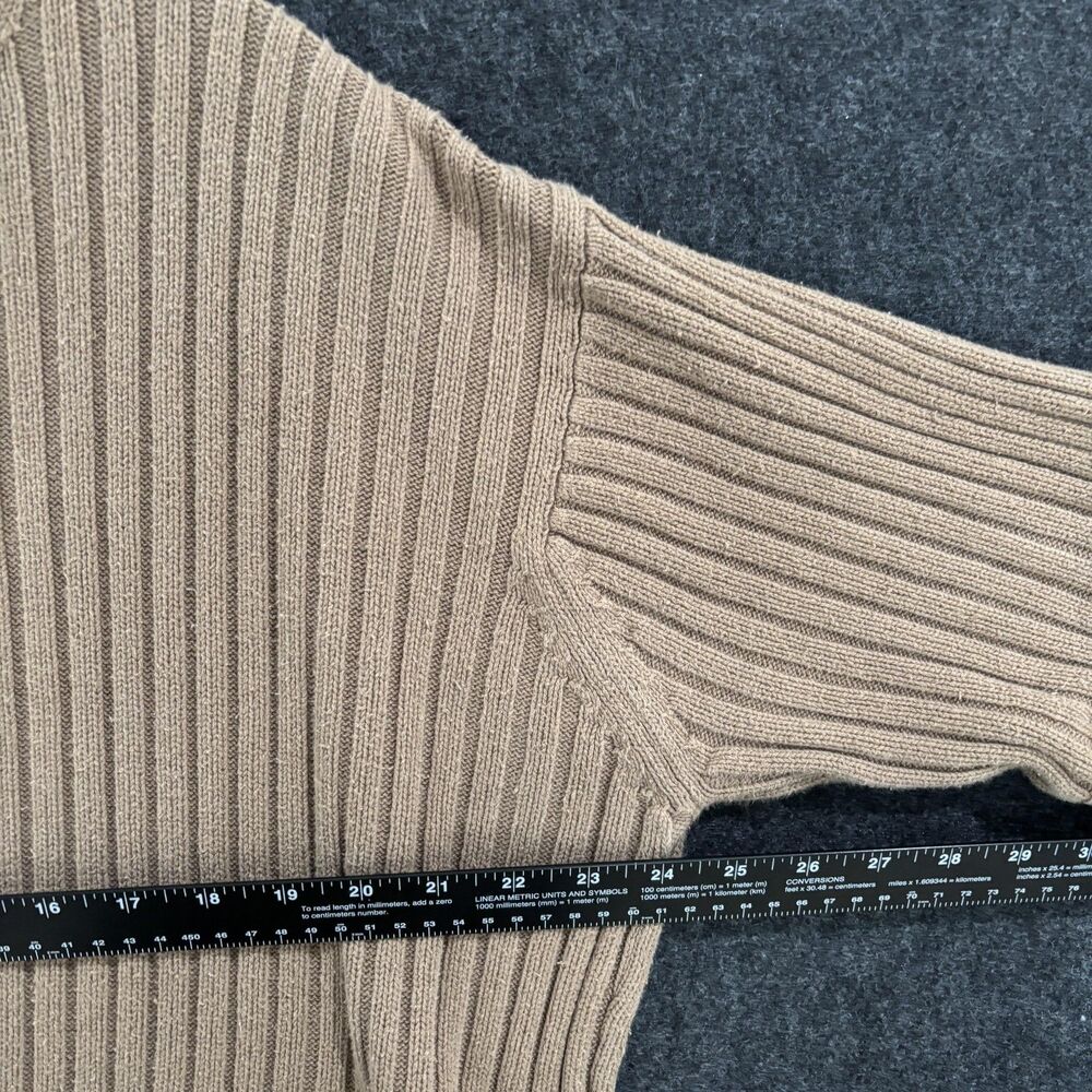 American Eagle Outfitters Sweater Men's Medium Ribbed Mock Neck Elbow Patches - Picture 5 of 7
